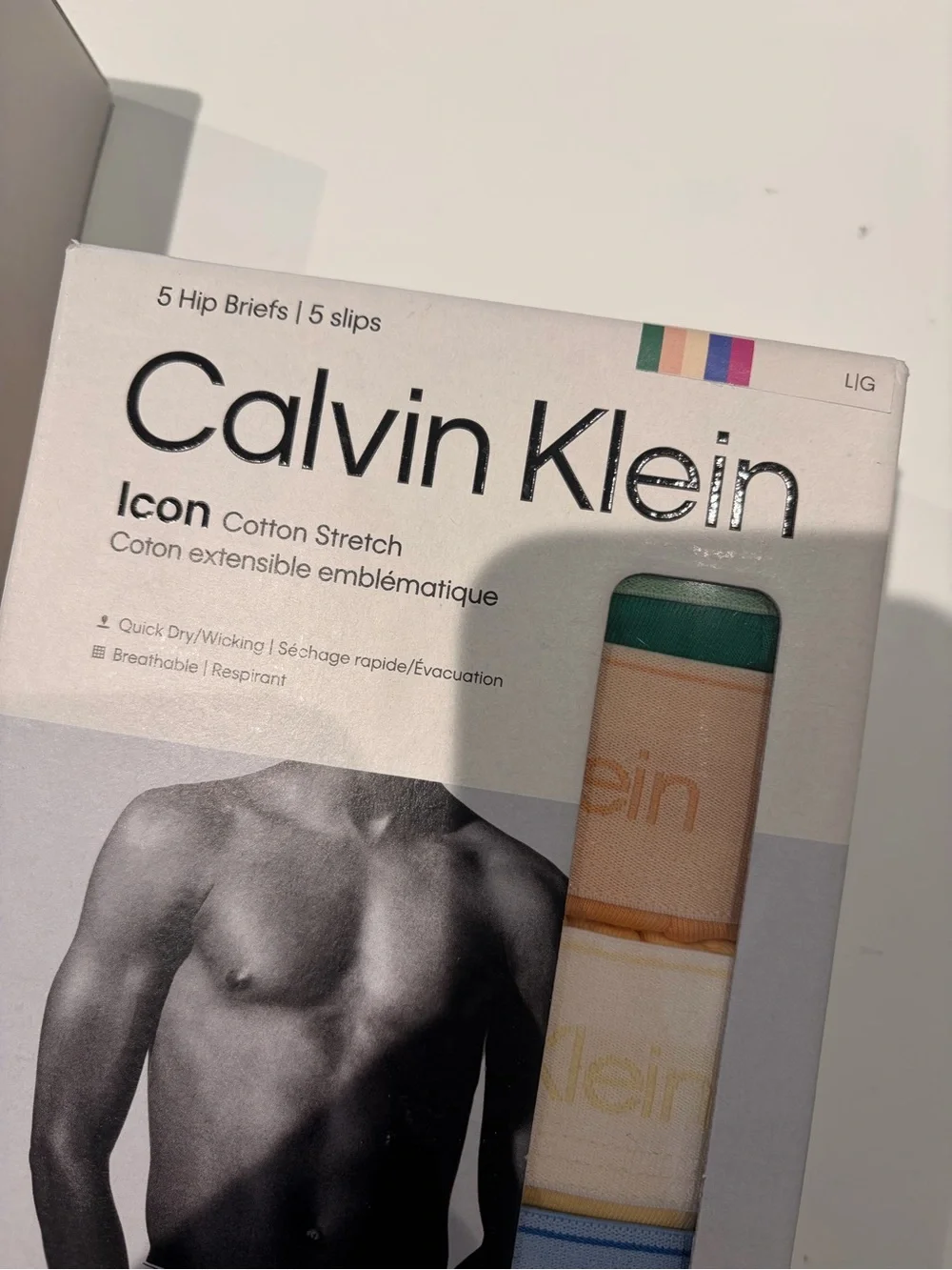Calvin Klein | icon cotton hip briefs 5 slips stretch /wicking new quick dry new